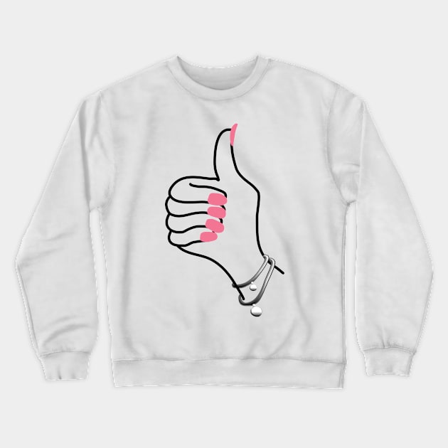 Thumbs up Crewneck Sweatshirt by Haleys Hand